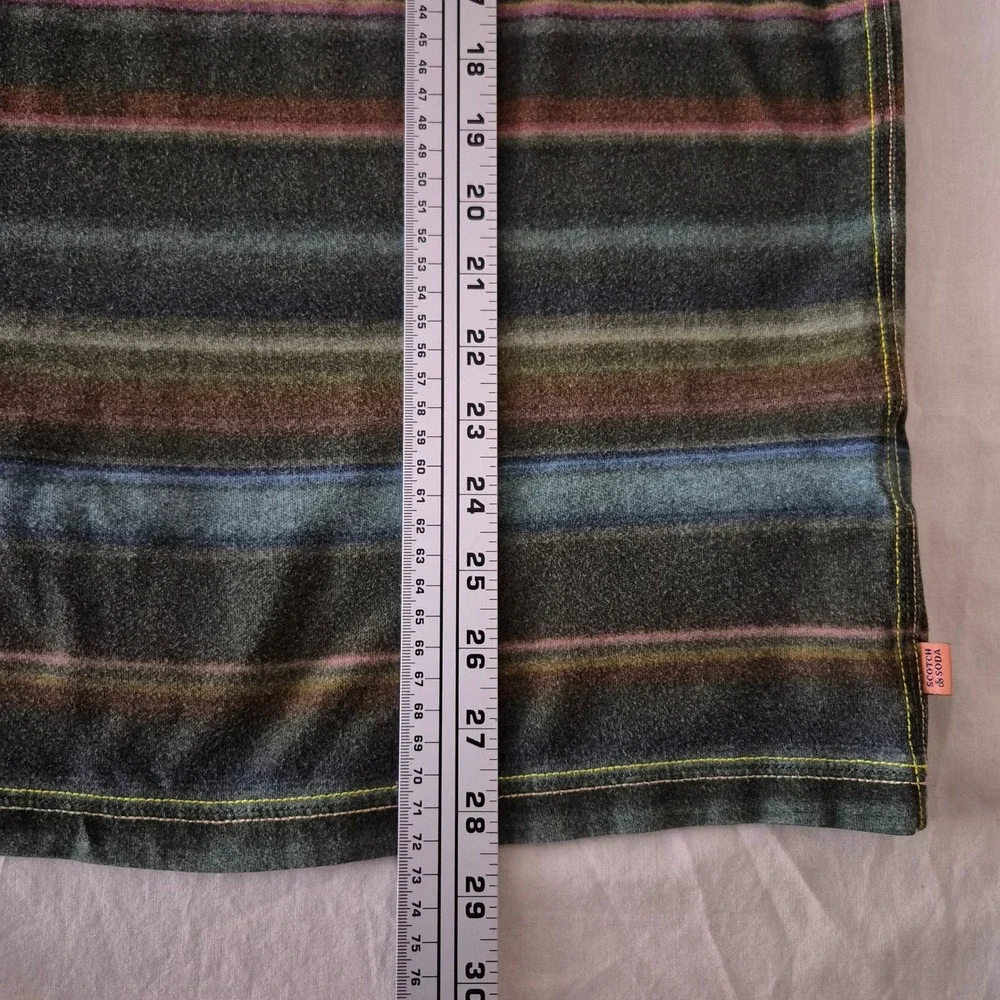 Scotch & Soda Amsterdam Mens Striped Short Sleeve T-Shirt Green Multi Size M